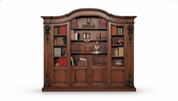 Klassisches Braunes BÃ¼cherregal BÃ¼ro MÃ¶bel Regale Design Regal Schrank