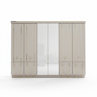 Kleiderschrank Ankleideschrank 277cm Garderobenschrank Spiegelschrank Schrank