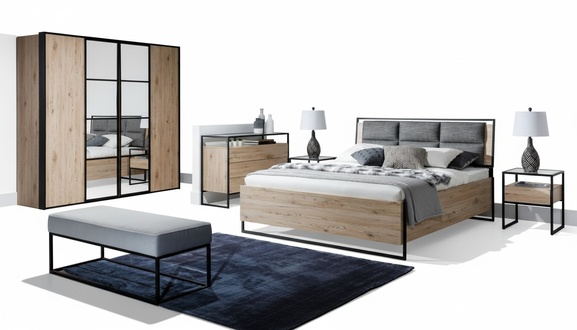 Kleiderschrank Braun Holz MÃ¶bel Design Elegantes Schlafzimmer Modern Schrank Neu