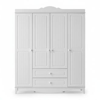 Kleiderschrank Elegant Vier TÃ¼ren Schubladen Klassisches Design Stilvolles MÃ¶bel