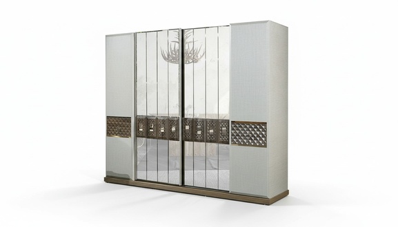 Kleiderschrank Holz Schrank Schlafzimmer MÃ¶bel Design SchrÃ¤nke Grau Italien