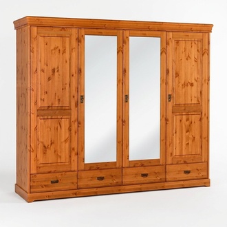Kleiderschrank Landhaus Stil MÃ¶bel Schrank Holz Schlafzimmer SchrÃ¤nke Braun Neu