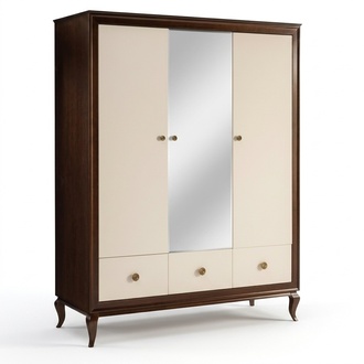 Kleiderschrank mit Spiegel Holz Schrank Designer Schrank Schlafzimmer SchrÃ¤nke