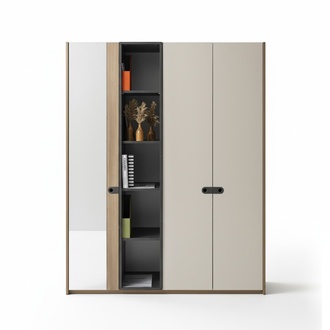 Kleiderschrank Modern Spiegel Offene RegalfÃ¤cher Stilvolle Ordnung Kinderzimmer