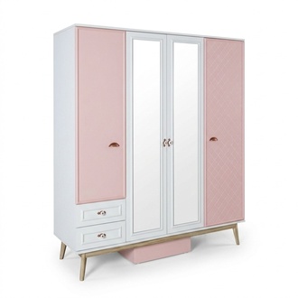 Kleiderschrank Moderner Holz Holzschrank Jugendzimmer Regal Schrank MÃ¤dchen Rosa