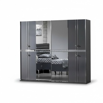 Kleiderschrank Schlafzimmer Moderne MÃ¶bel Grau Garderobe Schrank Design