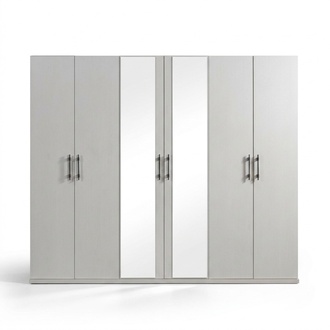 Kleiderschrank Schlafzimmer WeiÃ 254â¯cm modern Stauraum MÃ¶bel weiÃ