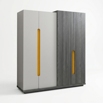 Kleiderschrank SchrÃ¤nke Holz Schrank Kinderzimmer KleiderschrÃ¤nke Grau Modern