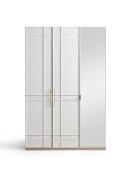Kleiderschrank SchrÃ¤nke Holzschrank Holz WeiÃ Spiegel Kinderzimmer
