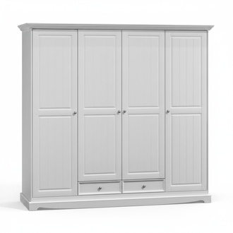 Kleiderschrank SchrÃ¤nke Schrank Schrankwand Klassische Holz Landhaus WeiÃ Neu
