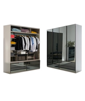 Kleiderschrank Schrank Glasschrank Schlafzimmer Holz moderne SchrÃ¤nke MÃ¶bel Neu