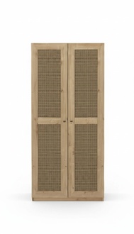 Kleiderschrank Schrank Wandschrank Garderobe Schlafzimmer Modern Braun 90cm