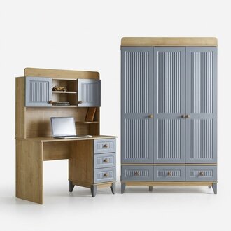 Kleiderschrank Schreibtisch Modernes Design Kinderzimmer Arbeitszimmer MÃ¶bel