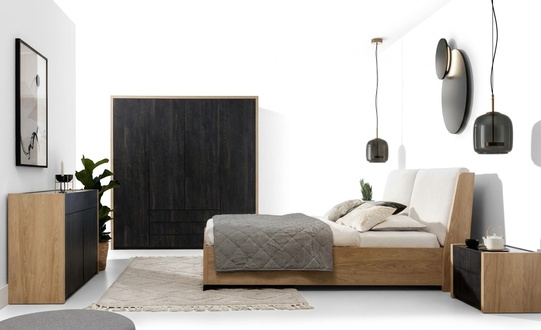 Kleiderschrank Schwarz Holz Schlafzimmer Design Modern MÃ¶bel Garderobenschrank