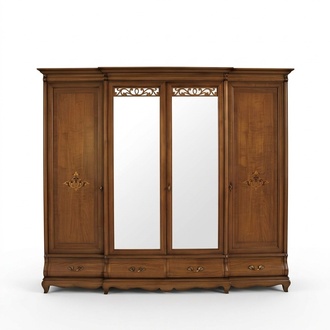 Kleiderschrank Set Holz Schrank Schlafzimmer Massivholz MÃ¶bel Italien SchrÃ¤nke