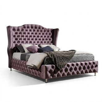 KÃ¶nigliches Chesterfield Bett Aubergine Betten Klassische Polster Doppel
