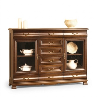 Kommode Anrichte Schrank Kommoden Holz Glas Wohnzimmer Design MÃ¶bel Regal Hotel