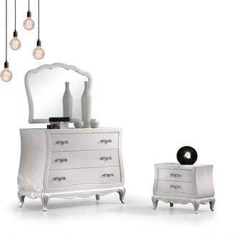 Kommode mit Spiegel Holz Kommoden Modernes MÃ¶bel Schlafzimmer WeiÃ Neu