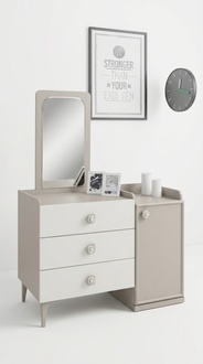 Kommode mit Spiegel Kinderzimmer Modern MÃ¶bel Holz Design Jugendzimmer WeiÃ Neu
