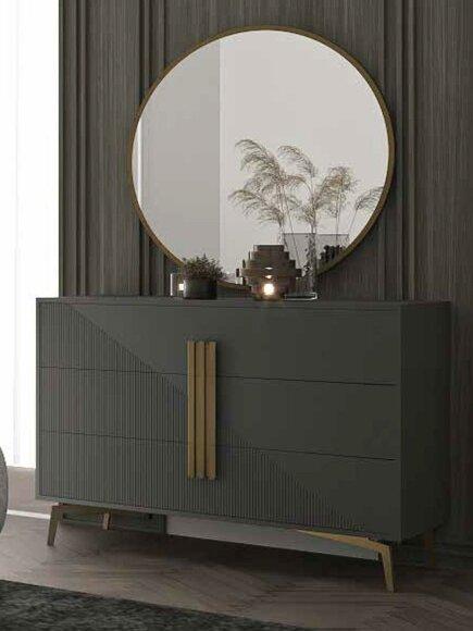 Modern Sideboard Holz Kommode Grau Schrank SchrÃ¤nke Luxus Italienische Neu-