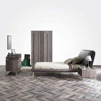 Komplete Jugendbett KindermÃ¶bel Kinderzimmer Bett Holz Grau