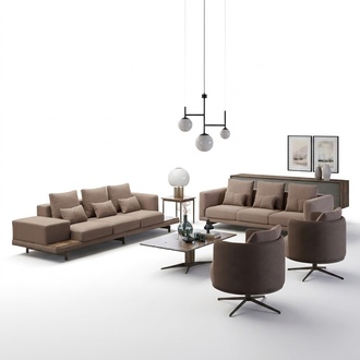 Komplett 6tlg Braun Einrichtung 2x Sofa Dreisitzer Couch PolstermÃ¶bel 2x Sessel