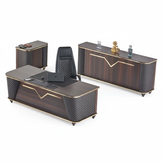 Komplett Arbeitszimmer-Set BÃ¼rotisch BÃ¼rostuhl Sideboard Kommode Holz
