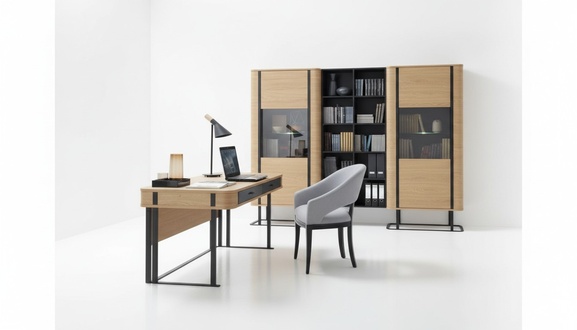 Komplett BÃ¼ro Arbeitszimmer Set Schreibtisch Aktenschrank Einrichtung