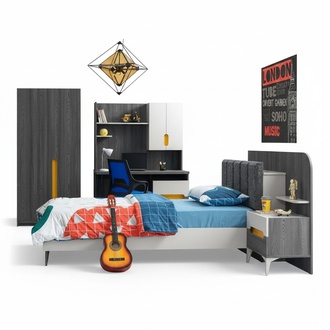 Komplett Jugendzimmer Set Kinderbett Kleiderschrank Kommode Top-QualitÃ¤t MÃ¶bel