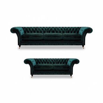 Komplett MÃ¶bel Wohnzimmer Sofas 3+2 Sofagarnitur Couchen Chesterfield