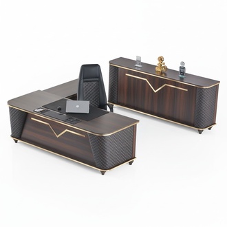 Komplett Schreibtisch BÃ¼rostuhl Sideboard Braun Schwarz Arbeitszimmer
