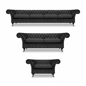 Komplett Set Chesterfield Sofas Einrichtung Sofagarnitur Sessel Wohnzimmer 4+2+1