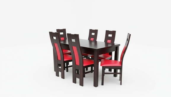 Komplett Set Esstisch + 6 StÃ¼hle Esszimmer Set HolzTische Ess Gruppe Tisch 7tlg