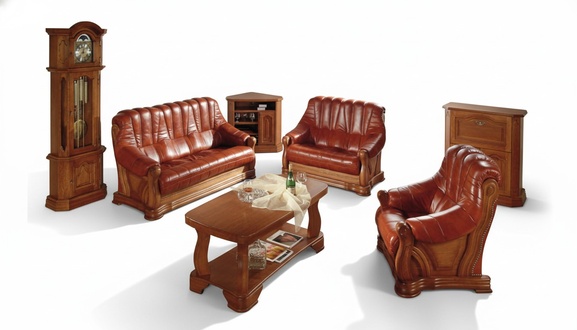 Komplett Set Ledersofa Ledercouch Ledergarnitur Sofa Sitz Couch 3+2+2