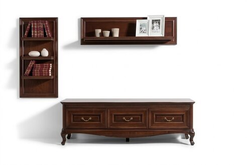 Komplett Wohnzimmer Klassisch Couchtisch Regal RTV Tisch Regal Kommode - Verona