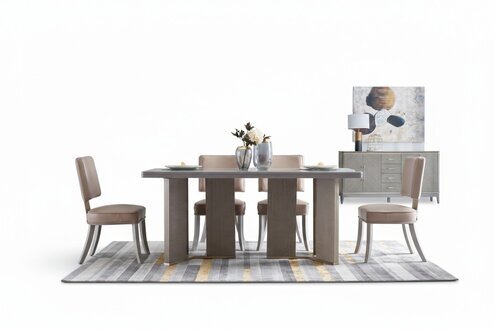 Komplette Esszimmer Garnitur Tisch + 4x Lehnstuhl StÃ¼hle Luxus Essgruppe