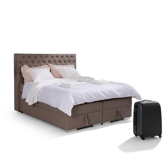 Komplettes Boxspring Bett Matratze Topper Hotel Doppel Betten Chesterfield