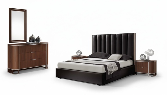 Komplettes Schlafzimmer Set Designer MÃ¶bel Doppelbett 2x Nachttische 5tlg