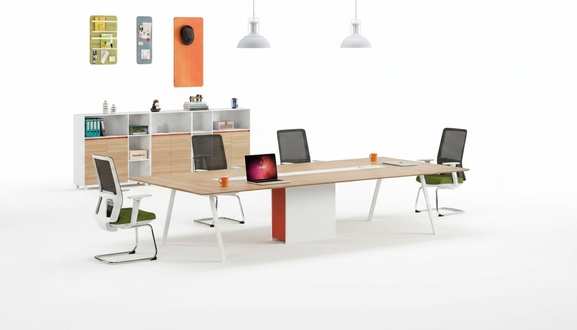 Konferenztisch BÃ¼rotisch Arbeitstisch Schreibtisch Holz WeiÃ GroÃe