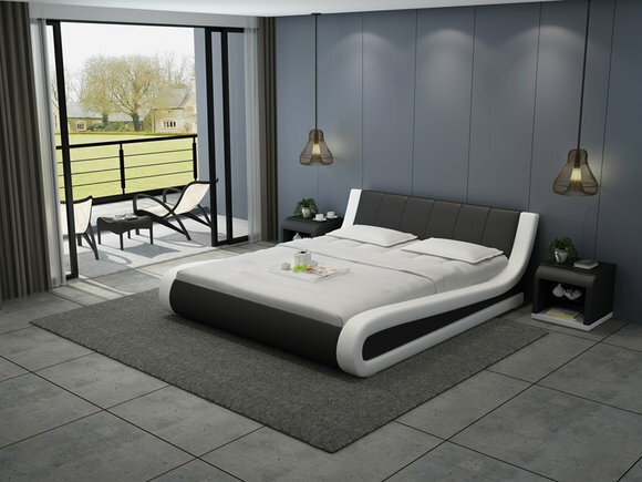 Wasserbett Hotel Doppel Bett Betten Komplett Lederbett Polsterbett Wasser LB8829