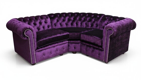 L FÃ¶rmige Chesterfield Couch Polster Eck Samt Garnitur Stoff Sofa