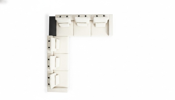 L-Form WeiÃe Couch Wohnzimmerkombination Ecksofaset Eckcouchgruppe