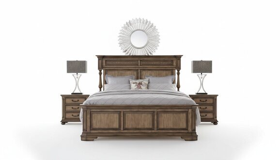 Landhaus Designer MÃ¶bel Bett Doppel Schlafzimmer 180x200cm Betten GrÃ¼nderzeit