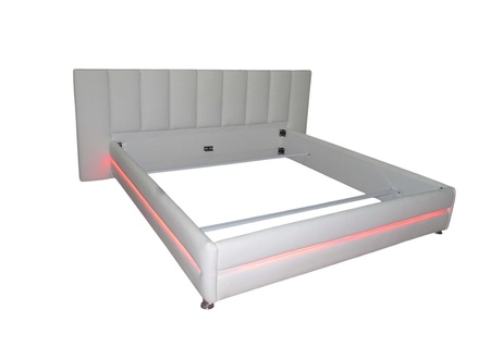 Leder Design Bett Doppel Luxus Ehe Modernes Hotel Gestell Schlaf Zimmer