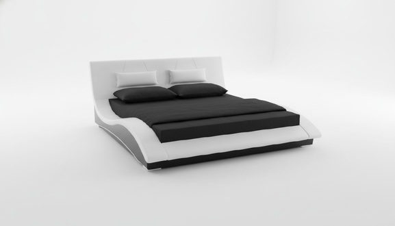 LEDER POLSTERBETT 140 160 180x200cm DESIGN Doppel Bett Betten Ehe Leder Polster