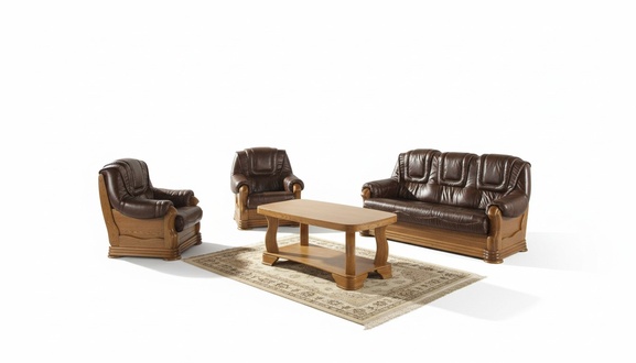 Ledersofa MÃ¤nner Club Sofa Couch Polster Sitz Sofagarnitur 3+2+1 Komplett