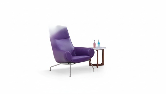 Lila Lounge Club Sessel Fernseh Club Relax Leder Couch Polster 1 Sitzer