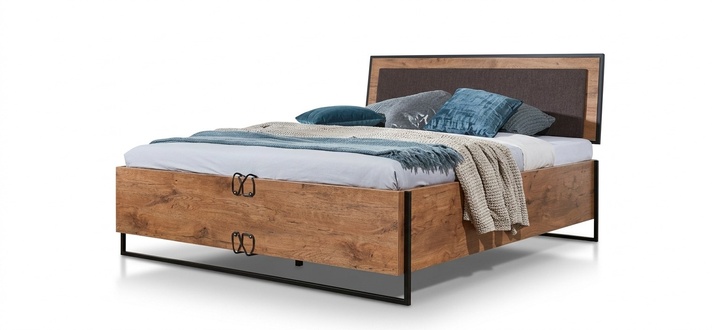 Loft Bett Holz Designer Betten Polster Leder Textil Stoff Hote 140 160 180