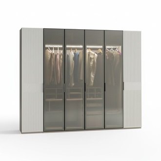 Loft Kleiderschrank Luxus Schlafzimmer Holz Schrank Glasschrank MÃ¶bel Design