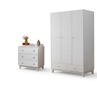 luxuriÃ¶se Kinderzimmer WeiÃ Modern Garnitur Kleiderschrank Kommode neu